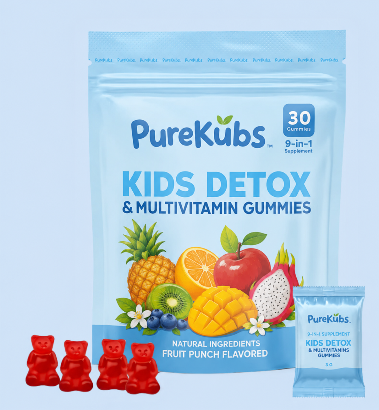 BiteKubs™ Kids Detox & Multivitamin Gummies